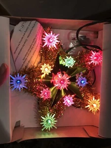 CHRISTMAS  Gold Star Steady TREE TOPPER 11-LT VINTAGE Incandescent No.1900 - Picture 1 of 4
