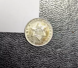 1852-P Three Cent Silver 3CS High Grade Choice BU MS UNC Type Coin - Picture 1 of 2