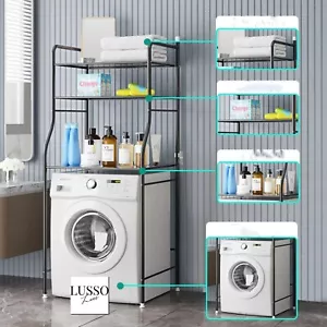 SCAFFALE BAGNO MOBILE SALVASPAZIO IN ACCIAO CON RIPIANI IDEALE PER LAVATRICE - Foto 1 di 11