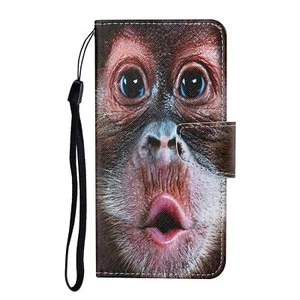 Monkey Flip Wallet Phone Case For iPhone 11 12 13 Pro Max XR XS X 6 7 8 SE 2020 - Picture 1 of 8