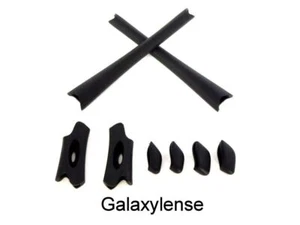 Galaxy Ear Sock & Nose Pad Rubber Kits For Oakley Flak Jacket Sunglasses Black - Picture 1 of 4