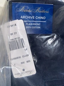 Brooks Brothers Herren marineblau einfach vorne Archiv Chino Hose 42W x 30L 42x30 148$ - Bild 1 von 6