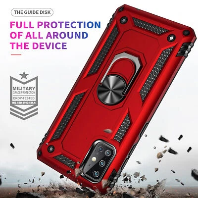 For Samsung Galaxy S21 FE 5G Case Ring Kickstand Cover +Tempered Glass - Image 1 of 4