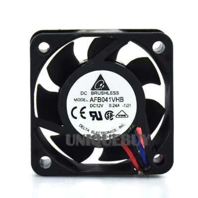 Cooling fan AFB0412VHB for Delta Two Ball Bearing 3pin 12V 0.24A 40*40*15mm - Image 1 of 4