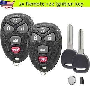 2 For 2005 2006 2007 2008 Buick Lacrosse Allure Keyless Remote Fob +Ignition Key - Picture 1 of 7
