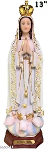 Our Lady of Fatima Statue Finely Detailed Resin 13 Inch Tall Figurine - Picture 1 of 3