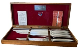 Vintage 1967 Gerber Legendary Blades 6pc Carving Knife Set with Walnut Box - Picture 1 of 11