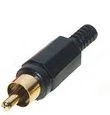 Conector RCA macho negro - Imagen 1 de 1