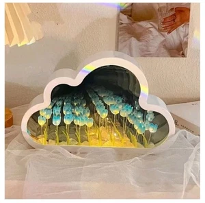 20 Blumen Zum Selbermachen Tulpenspiegel Nachtlicht, LED Handarbeit Wolke Blau Tulpe Kit - Bild 1 von 6