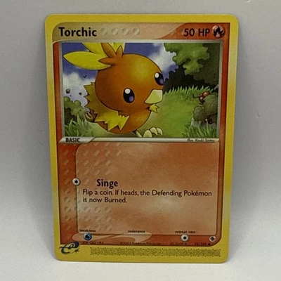 2003 Nintendo Pokemon EX Ruby & Sapphire Torchic 74/109 HP Tcg Card - Image 1 of 2