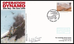 Segunda Guerra Mundial Ace Wing Commander WILF SIZER DFC* Firmado Operación Dynamo RAF Cubierta - Imagen 1 de 2