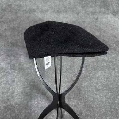 NUEVO CON ETIQUETAS Brooks Brothers 346 Sombrero Gris Lana Mezcla Cachemira Gorra Plana Newsboy Ivy Italia Foto 1 de 4