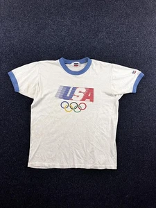 Vintage USA Olympia Shirt Herren Medium Ringer Olympic Rings Made in USA 80er - Bild 1 von 8