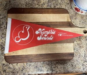 "Banderín de baloncesto vintage con logotipo de equipo Memphis Sounds de ABA de 1970, raro 8""X18""" - Imagen 1 de 2