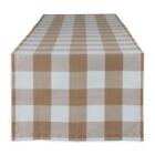 Dii Stone Buffalo Check Cotton Table Runner 14X108 Inches