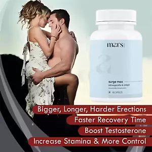 100% Pure Mars by GHC Surge Max Contains Shilajit, Ashwagandha, 60Cap - Picture 1 of 12