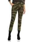 Aqua L50611 Womens Green Camo Print Cotton Crop Pants Size 25