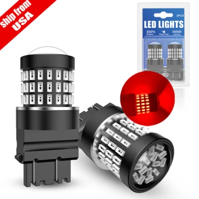 Para Dodge Daytona 1990-1992 3157 LED Retroceso Luces Retroceso Bombillas Rojo Foto 1 de 4