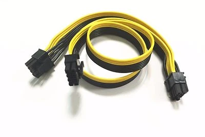 30-Inch PCIe 8-Pin Male to Dual PCIe 8-Pin (6+2Pin) Male Graphics Video Adapter - Image 1 of 4