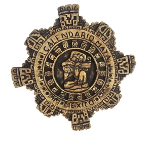 Placa de pared de piedra calendario azteca maya sol México 10x9,7x0,5 - Imagen 1 de 7