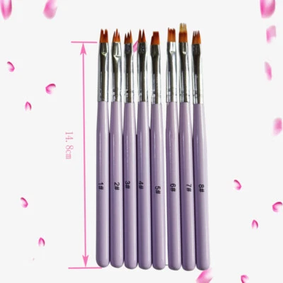 Brand New 8Pcs Nail Flower Brush Petal Pattern Pen Serrated Pens for Nail Art - Image 1 of 4