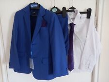 NEU Romario Boys Electric Blue 5-pc Anzug alter 6-7 Jahre Polyester/Viskose UVP £ 30