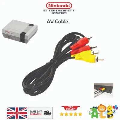 Nintendo NES TV AV Cable Lead Composite Video Audio RCA UK Seller - Image 1 of 4