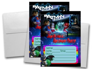 12 Batman Movie Birthday Invitation Cards (12 White Envelops Included) #2 - Bild 1 von 1