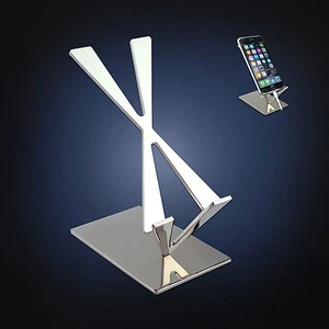 ArtsOnDesk Modern Art Cell Phone Stand Mr104 Stainless Steel MirrorPolish - Picture 1 of 1