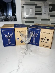 8 Wheaton Durand France Renaissance Crystal Stemware glassware NIB - Picture 1 of 5