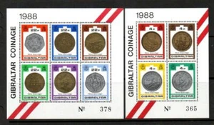 MONEDAS GIBRALTAR 1988 GIBRALTAR COMO NUEVAS 2 HOJAS [#4709] - Imagen 1 de 1