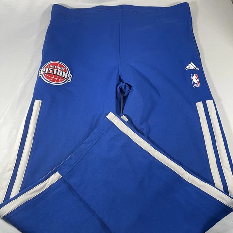 NBA Adidas Detroit Pistons Motor City Basketball Sweatpants Size Large L logo Cover