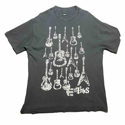 Camiseta De Colección Y2K Etnies Skateboards Camiseta Para Hombre Talla XL Negra Guitarra AOP Foto 1 de 4