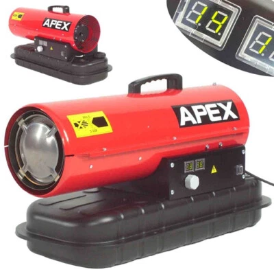 APEX Heizkanone 20kW Digital Bauheizer Diesel Heizgebläse Ölheizgerät Bautrockn 56219