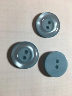 NEW 25 3/4 INCH LIGHT BLUE PEARL MIKE FINISH BUTTONS - Image 1 of 3