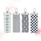4 PC Wave Pattern Key Bags Lipstick Keychain Hanging Key Pouch Pouch