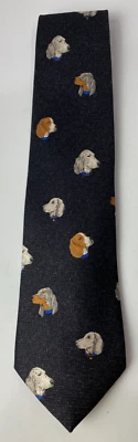 Corbata Bullock and Jones de San Francisco toda seda hecha en Alemania perros negros Foto 1 de 4
