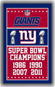 New York Giants  Football Champions Fan Flag 90x150cm 3x5ft Best Team Banner