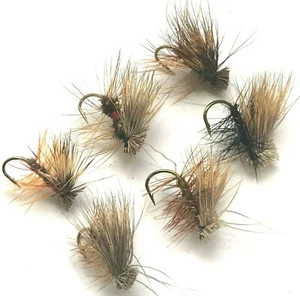 4,6 or 8 Dry fly fishing trout grayling CADDIS.Multi types BARBED or BARBLESS - Picture 1 of 1