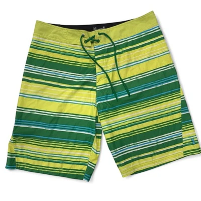 Bañador Under Armour Board Shorts Para Hombre 38 Rayas Verde Amarillo Azul Heatgear Foto 1 de 4