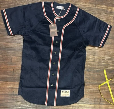 Fred Segal Mitchell & Ness Men’s Size Large Baseball Jersey Navy Corduroy LA 61 - Image 1 of 4