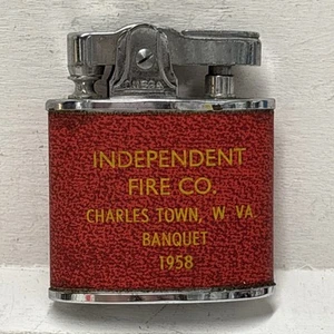 Vintage Omega Advertising Super Lighter Independent Fire Co Charles Town WV 1958 - Picture 1 of 14