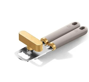 2-in-1 Manual Can Opener and Bottle Opener, Porcini Taupe Kitchen Tool - Picture 1 of 5