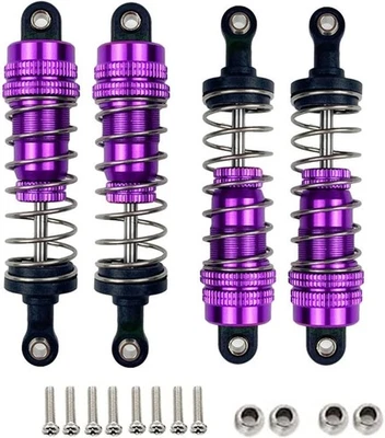 Amortiguadores delanteros y traseros de aluminio para Wltoys 124019 124018 124017 púrpura  Foto 1 de 4