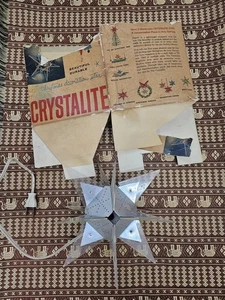 Vintage Christbaumspitze Kristallit Stern Mcm - Bild 1 von 6