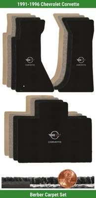 Juego de alfombrillas bereber personalizadas para Chevy Corvette 91-96 con logotipo (3 piezas) #G7U Foto 1 de 4