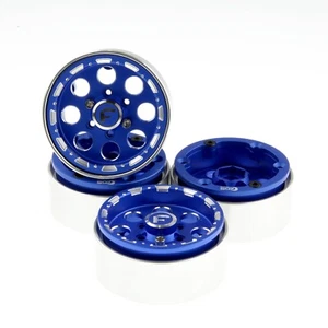 GDS Racing Four 1.9" Blue Alloy Beadlock Wheel Rim Wide 1" for RC Model #093BL - Picture 1 of 5