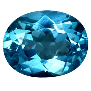 0.91 ct Amazing Oval Cut (7 x 6 mm) Brazil Paraiba Blue Apatite Natural Gemstone - Picture 1 of 1