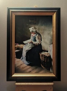 FINE ORIGINAL OIL PORTRAIT FRAMED CHARMING PAINTING (7) - Picture 1 of 18