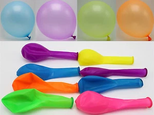 50pcs 10" Mixed Neon Color Latex Balloons Celebration Party Wedding Birthday - Picture 1 of 4